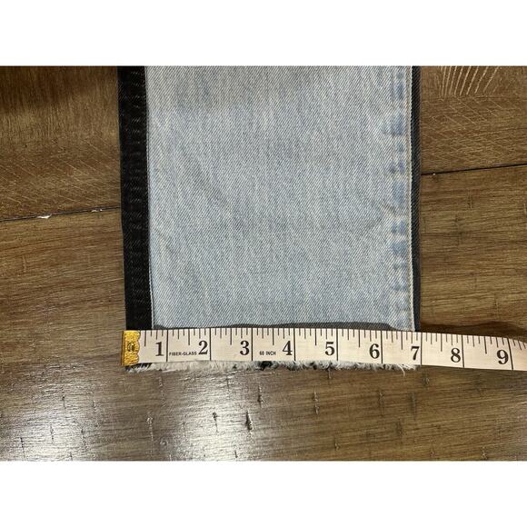 Revice Denim Color-block Two Tone Blue / Black Denim Jeans Women's Size 27 - Picture 6 of 11